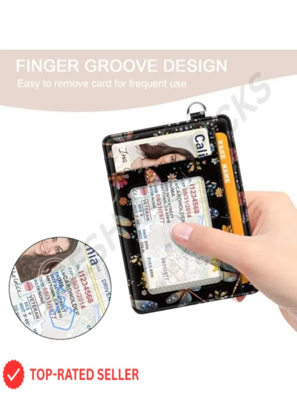 Slim RFID Blocking Credit Card Holder Wallet Faux Leather Card Case